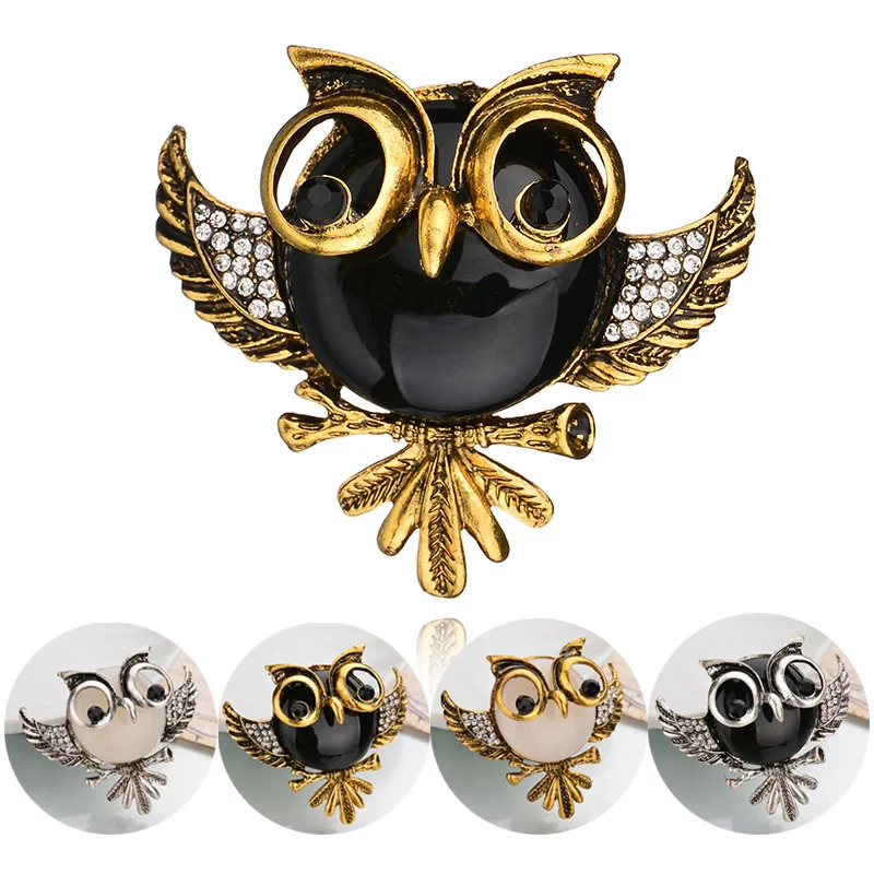 One Piece Women Charm Cute Owl Retro Imitation Crystal Brooch Pin prendedores de mujer boutonniere Gift
One Piece Women Charm Cute Owl Retro Imitation Crystal Brooch Pin prendedores de mujer boutonniere Gift