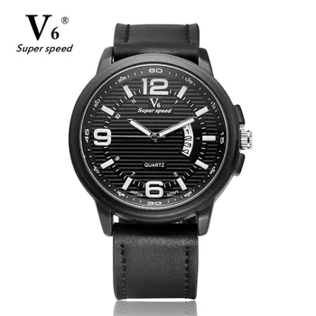 New Mens Watches V6 Brand Luxury Casual Military Quartz Sports Wristwatch Leather Strap Male Clock watch relogio masculino
New Mens Watches V6 Brand Luxury Casual Military Quartz Sports Wristwatch Leather Strap Male Clock watch relogio masculino