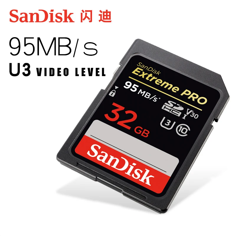

Original SanDisk Extreme PRO SD card 64GB 32GB 16GB 128GB 256GB SDHC SDXC UHS-I High Speed Memory Card 633X Class 10 95MB/s
