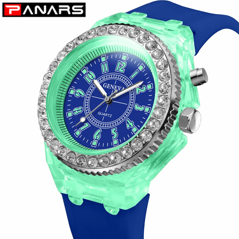 PANARS 2019 New Arrival Elegant Diamond Patchwork Colorful Sports Quartz Wristwatches Men's Luminous Multifunction Watches Girls
PANARS 2019 New Arrival Elegant Diamond Patchwork Colorful Sports Quartz Wristwatches Men's Luminous Multifunction Watches Girls