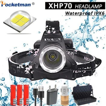 XHP70 Led headlamp powerful Headlight head lamp usb charging Head Torch lantern 3*18650 battery Hunting Camping Lights
XHP70 Led headlamp powerful Headlight head lamp usb charging Head Torch lantern 3*18650 battery Hunting Camping Lights