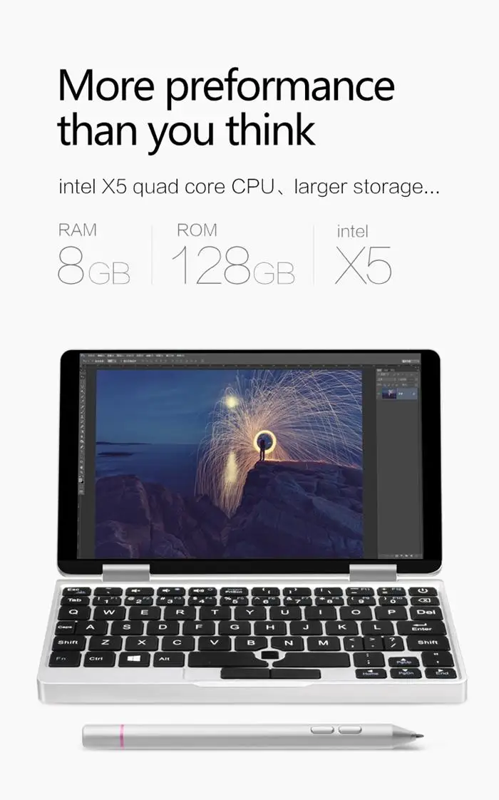 NEW One Netbook One Mix Yoga Pocket Laptop Intel Cherry Trail x5-Z8350 Gamepad Game Player 7inch IPS 1920*1200 Win 10 128GB eMMC NEW One Netbook One Mix Yoga Pocket Laptop Intel Cherry Trail x5-Z8350 Gamepad Game Player 7inch IPS 1920*1200 Win 10 128GB eMMC