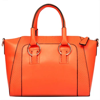 Women's Shoulder Bag in imitation leather Satchel Cross Body Tote Bag (Orange) 
Women's Shoulder Bag in imitation leather Satchel Cross Body Tote Bag (Orange)