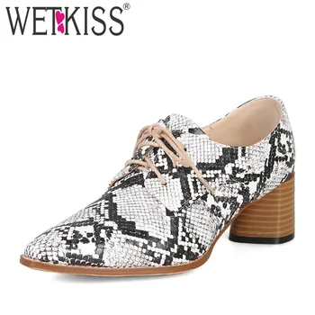 WETKISS Plus Size 44 Wood High Heels Pumps Women Pointed Toe Lace Up Footwear Snake Shoes Female Shoes Woman 2019 Spring New
WETKISS Plus Size 44 Wood High Heels Pumps Women Pointed Toe Lace Up Footwear Snake Shoes Female Shoes Woman 2019 Spring New