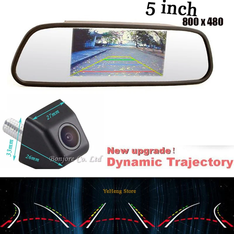 Hot Car 5''car LCD 800 x 480 mirror monitor& Intelligent Dynamic Trajectory Tracks Rear View Camera CCD Backup Camera 170 degree
Hot Car 5''car LCD 800 x 480 mirror monitor& Intelligent Dynamic Trajectory Tracks Rear View Camera CCD Backup Camera 170 degree