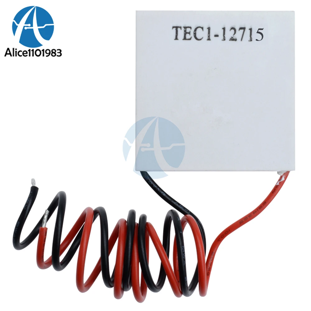 40x40mm TEC1-12715 Heatsink Thermoelectric Cooler Cooling Peltier Plate Module 15.4V 15A 137W Solid State Vibration Free Quiet
40x40mm TEC1-12715 Heatsink Thermoelectric Cooler Cooling Peltier Plate Module 15.4V 15A 137W Solid State Vibration Free Quiet