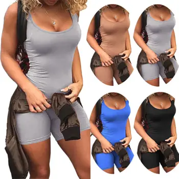 New Sexy Women Summer Playsuit Sleeveless Bodycon Romper Lady Fashion Skinny Stretch Jumpsuit Short Pant Plus Size S-2XL
New Sexy Women Summer Playsuit Sleeveless Bodycon Romper Lady Fashion Skinny Stretch Jumpsuit Short Pant Plus Size S-2XL