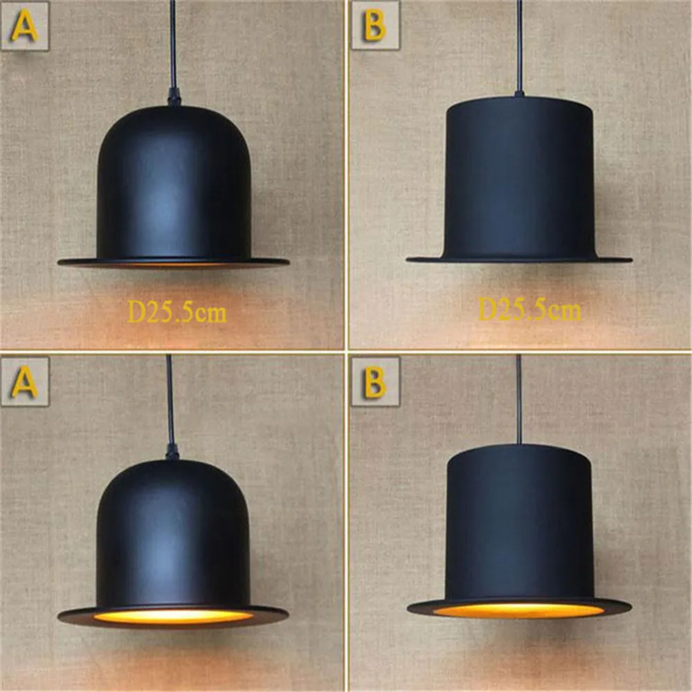 Art decor black hat pendant lights iron minimalist retro Scandinavian loft pendant lamp metal Hanging Lamp E27 Indoor
Art decor black hat pendant lights iron minimalist retro Scandinavian loft pendant lamp metal Hanging Lamp E27 Indoor