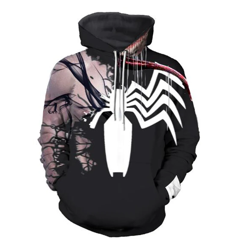 NEW Movie Spiderman Venom Villain Skull Hoodies 3D Print Hoodie/Sweatshirt Unisex Good Quality Superhero Black Hoodie Tops
NEW Movie Spiderman Venom Villain Skull Hoodies 3D Print Hoodie/Sweatshirt Unisex Good Quality Superhero Black Hoodie Tops