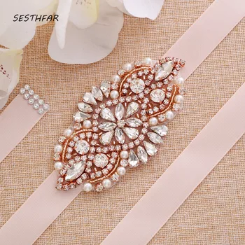 Pearls Wedding Belt Sash Rose Gold Crystal Bridal Belt Rhinestones Wedding Sash For Bridal Bridesmaid Dresses J171RG
Pearls Wedding Belt Sash Rose Gold Crystal Bridal Belt Rhinestones Wedding Sash For Bridal Bridesmaid Dresses J171RG