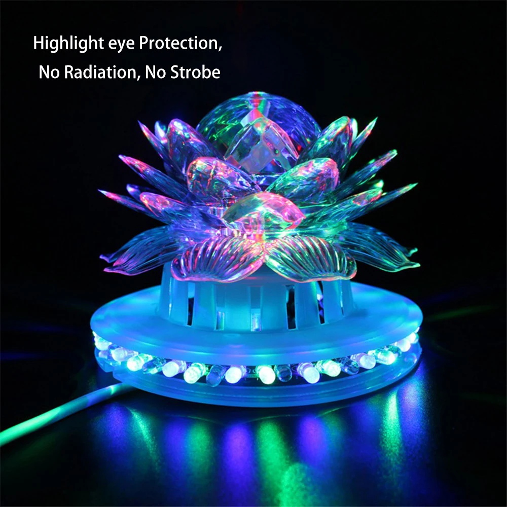 Sunflower Stage Effect Lighting Party RGB LED Stage Lamps Auto Rotating Crystal Magic Ball Bulb Disco Club DJ Light
Sunflower Stage Effect Lighting Party RGB LED Stage Lamps Auto Rotating Crystal Magic Ball Bulb Disco Club DJ Light