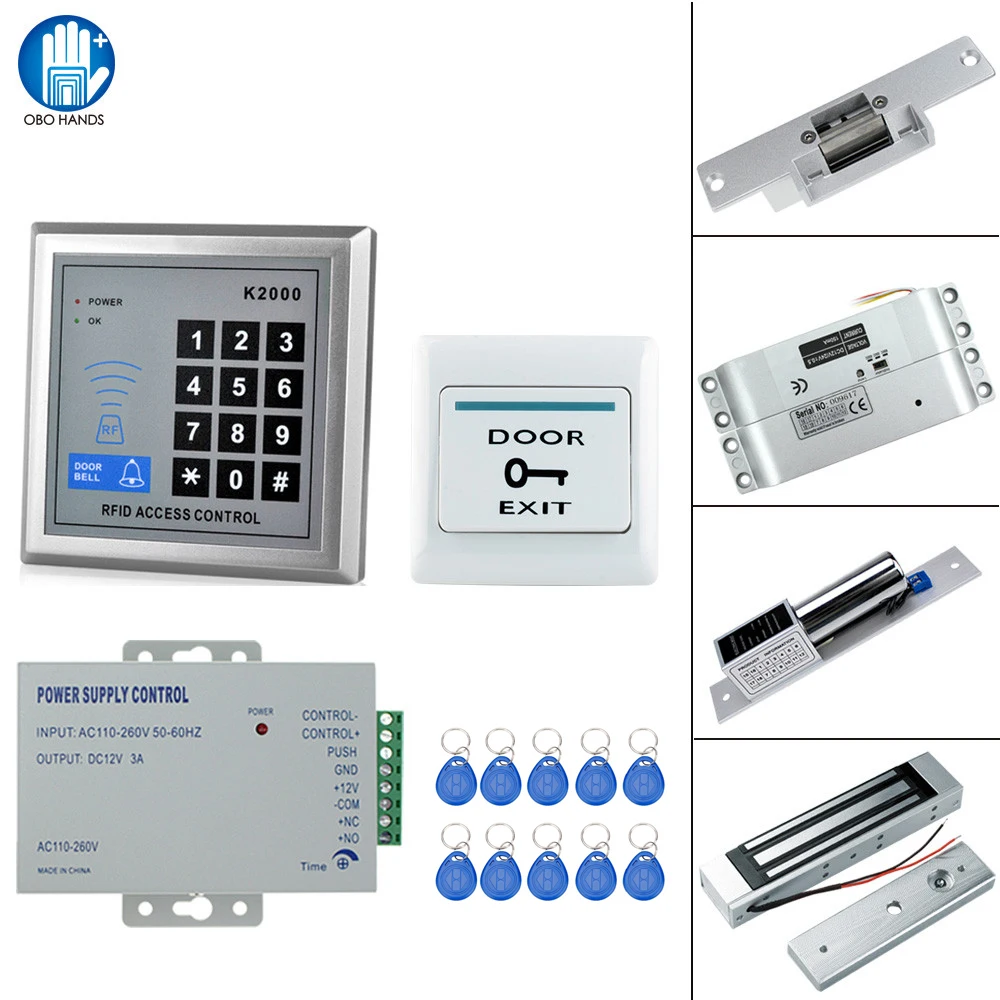 Door Access Control System Kit Set RFID Standalone Controller with Electric Bolt Lock Magnetic+12VDC Power Supply 125KHz Reader
Door Access Control System Kit Set RFID Standalone Controller with Electric Bolt Lock Magnetic+12VDC Power Supply 125KHz Reader