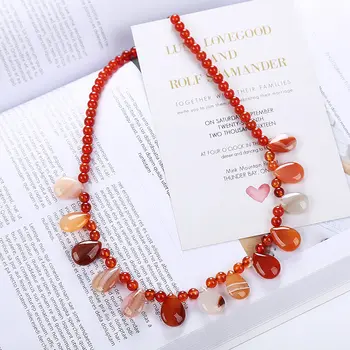 AAA Red Agate Necklace Women Crystal Power Stone Pop Ball Chain Fashion Water Drops Ethnic Handmade Exaggerated Necklace Reiki
AAA Red Agate Necklace Women Crystal Power Stone Pop Ball Chain Fashion Water Drops Ethnic Handmade Exaggerated Necklace Reiki