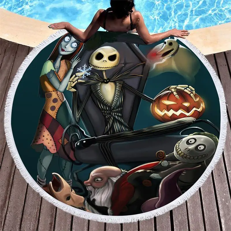 The Nightmare Before Christmas Jack Skellington Summer Round Beach Towel Microfiber Bath Towel for Adults Kid Halloween Printed
The Nightmare Before Christmas Jack Skellington Summer Round Beach Towel Microfiber Bath Towel for Adults Kid Halloween Printed