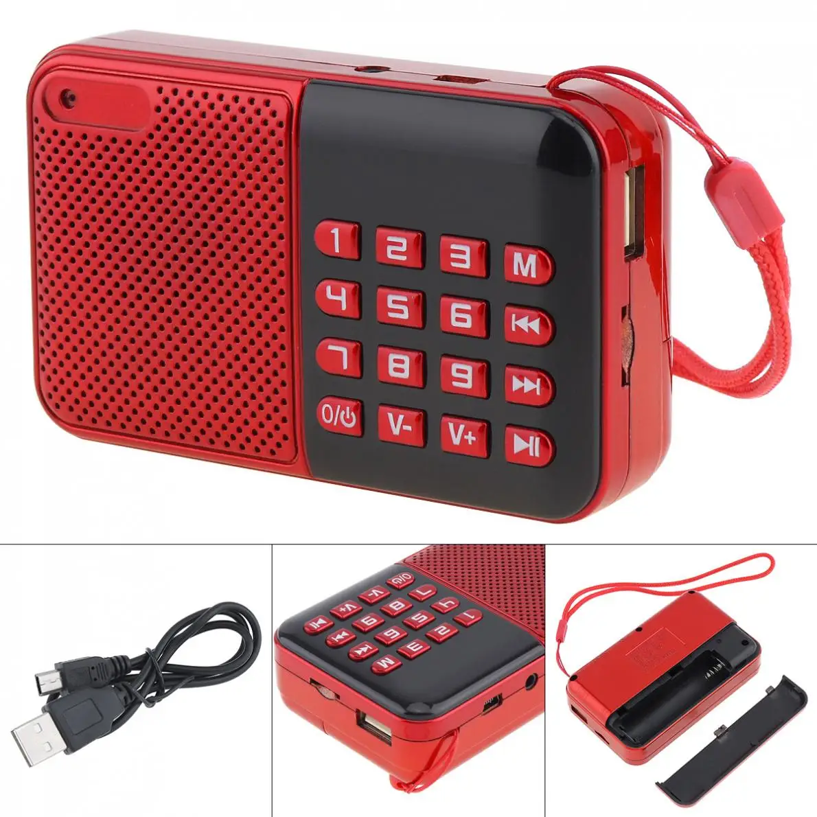 E16 Portable MP3 Player Mini Audio Card Speaker FM Radio with 3.5mm Headphone Jack for Home / Outdoor
E16 Portable MP3 Player Mini Audio Card Speaker FM Radio with 3.5mm Headphone Jack for Home / Outdoor