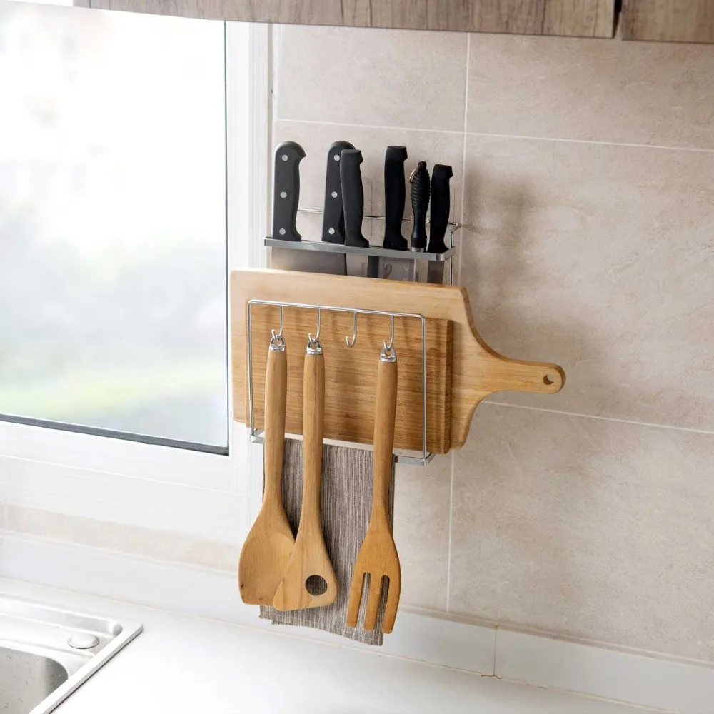 Knife Block Cutting Board Chopper Holder Drying Rack Kitchen Organizer Counter Display Stand Storage Pot Lid Shelf Adhesive Hook
Knife Block Cutting Board Chopper Holder Drying Rack Kitchen Organizer Counter Display Stand Storage Pot Lid Shelf Adhesive Hook