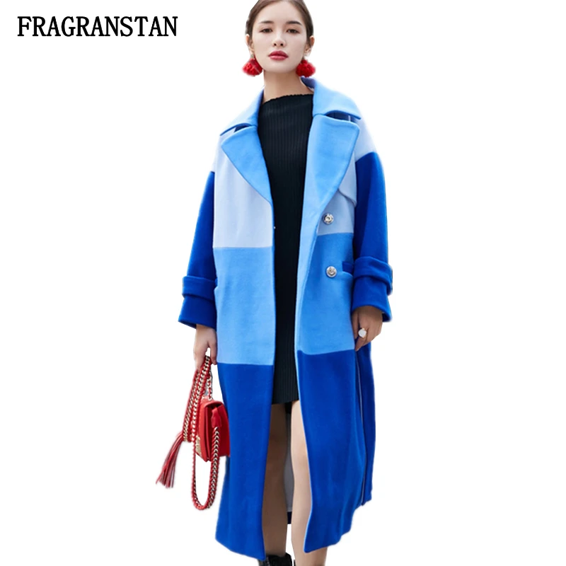 2018 Female Autumn Winter Keep Warm X-Long Blue Woolen Coat Lady New Fashion Hit Color Casual Loose High-quality Vestidos JQ463
2018 Female Autumn Winter Keep Warm X-Long Blue Woolen Coat Lady New Fashion Hit Color Casual Loose High-quality Vestidos JQ463
