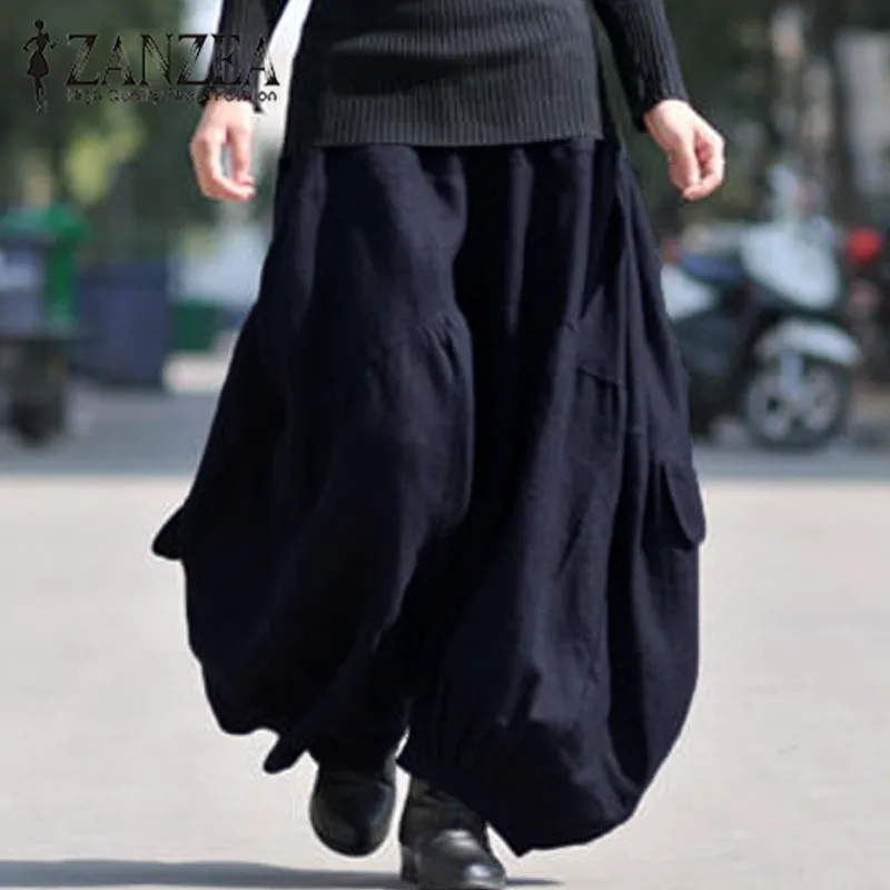 ZANZEA 2019 Autumn Women Fashion Harem Pants Loose Solid Cotton Linen Elastic Cross-Pants Elegant Basic Long Trousers Plus Size
ZANZEA 2019 Autumn Women Fashion Harem Pants Loose Solid Cotton Linen Elastic Cross-Pants Elegant Basic Long Trousers Plus Size