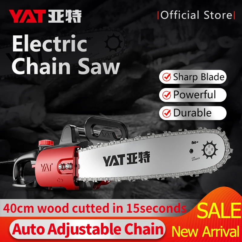 YAT 1400W Electric Saw 220V Chain Saw for Woodworking Saw with Universal Chain DIY Power ChainSaw
YAT 1400W Electric Saw 220V Chain Saw for Woodworking Saw with Universal Chain DIY Power ChainSaw