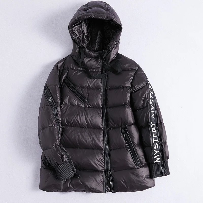 Loose fit hooded winter down jacket women fashion letter print casual down coat outerwear new 2019 autumn collection augt0329
Loose fit hooded winter down jacket women fashion letter print casual down coat outerwear new 2019 autumn collection augt0329