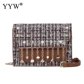 Fashion Tassels Women'S Shoulder Bag Black Brown Small Rectangle Chain Sling Shoulder Bags Women Soft Surface Mini Girl Clutch
Fashion Tassels Women'S Shoulder Bag Black Brown Small Rectangle Chain Sling Shoulder Bags Women Soft Surface Mini Girl Clutch
