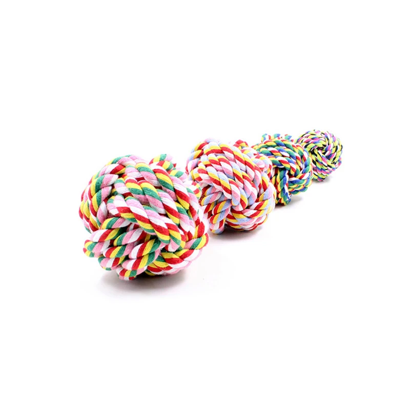 Pet cotton rope ball hand-knitted dog Chew toy bite-resistant ball bite molar tooth Cleaning toy cotton knot Outdoor Training
Pet cotton rope ball hand-knitted dog Chew toy bite-resistant ball bite molar tooth Cleaning toy cotton knot Outdoor Training