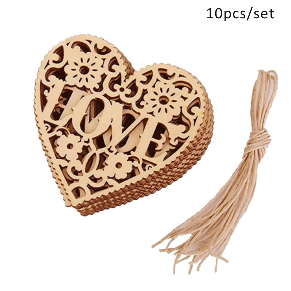 10pcs Modern DIY Wooden Heart Embellishments Crafts Hanging Ornament for Wedding Party Decor E2S
10pcs Modern DIY Wooden Heart Embellishments Crafts Hanging Ornament for Wedding Party Decor E2S