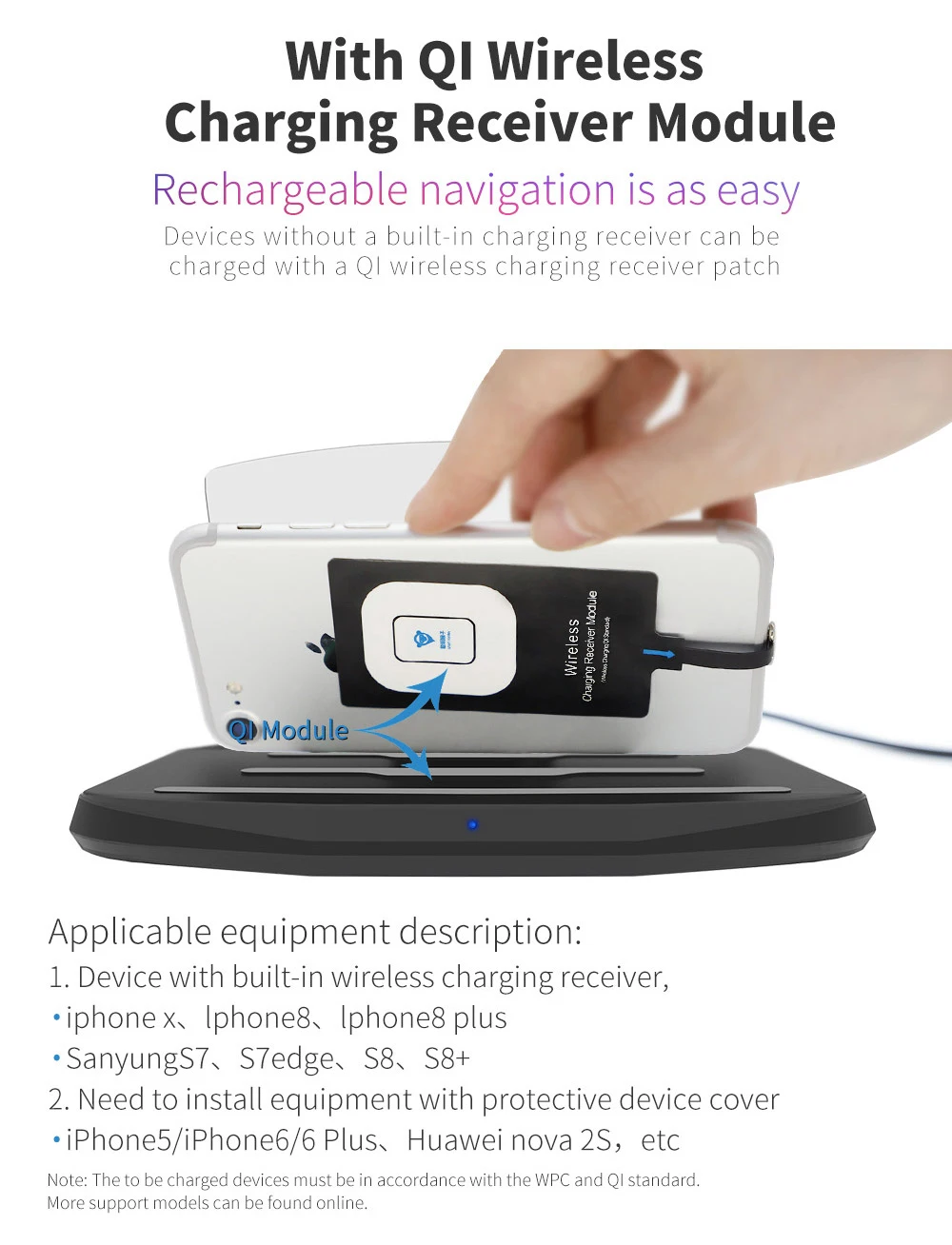 Car HUD 10W Wireless Charger For iPhone X 8 Plus Head Up Display Navigation Stand Holder Qi Wireless Charging For Samsung S8 S9 (3)