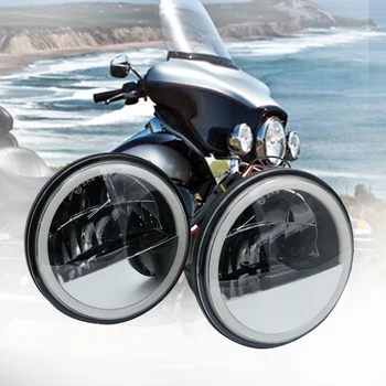 DOT E9 4.5"Inch LED fog Lights White Halo Passing Projector Spot Lamp For motor Electra Glide Road King Tri Glide Ultra Classic
DOT E9 4.5"Inch LED fog Lights White Halo Passing Projector Spot Lamp For motor Electra Glide Road King Tri Glide Ultra Classic