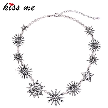 KISS ME Charming Silver Color Rhinestone Snowflake Necklaces for Women 2017 Choker Necklace Fashion Jewelry
KISS ME Charming Silver Color Rhinestone Snowflake Necklaces for Women 2017 Choker Necklace Fashion Jewelry