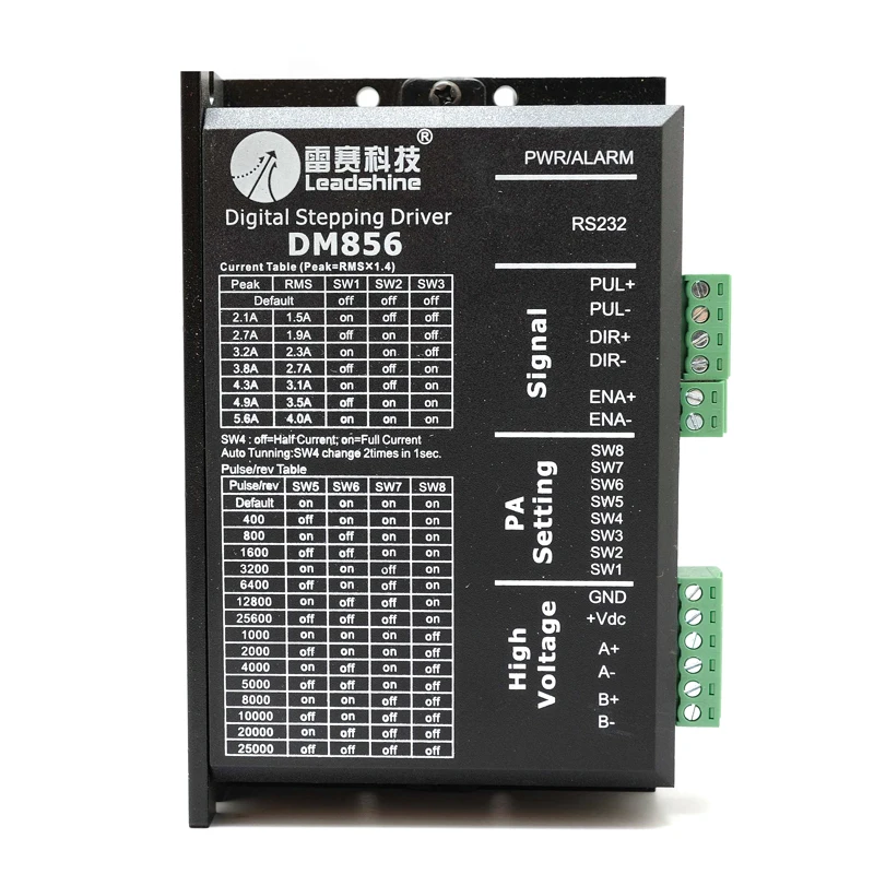 Leadshine DM856 2-фазный цифровой Драйвер шагового двигателя 57/86 шаговый двигатель постоянного тока 20-80VDC
Leadshine DM856 2-фазный цифровой Драйвер шагового двигателя 57/86 шаговый двигатель постоянного тока 20-80VDC