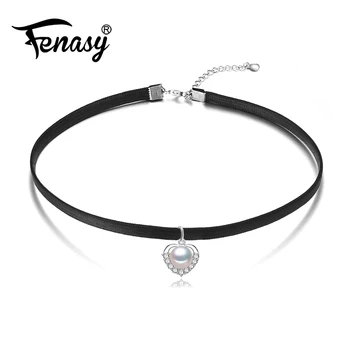 FENASY Pearl love Necklace Fashion Girl Women 925 Sterling Silver Trendy Freshwater Pearl chokers Heart necklace Punk Style
FENASY Pearl love Necklace Fashion Girl Women 925 Sterling Silver Trendy Freshwater Pearl chokers Heart necklace Punk Style