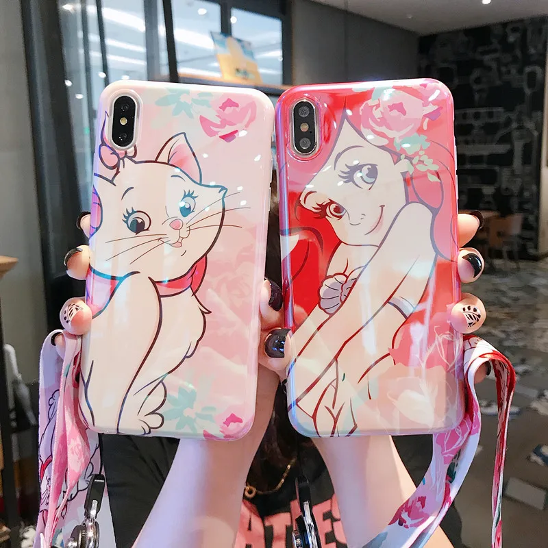 For iphone X Case XR XS Max Cartoon Blue Ray Cat Princess Soft silicon case for iphone 6 6s 7 8 7plus back cover capa+Lanyard
For iphone X Case XR XS Max Cartoon Blue Ray Cat Princess Soft silicon case for iphone 6 6s 7 8 7plus back cover capa+Lanyard