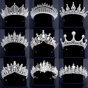 Fashion Silver Color Crystal Hair Jewelry Pearl Shining Tiara Crown Luxury Queen Princess Diadem Bride Wedding Hair Accessories
Fashion Silver Color Crystal Hair Jewelry Pearl Shining Tiara Crown Luxury Queen Princess Diadem Bride Wedding Hair Accessories
