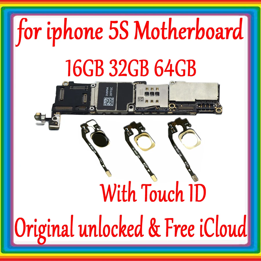 Good Tested For iphone 5S Motherboard With Touch ID/NO Touch ID,100% Original unlocked for iphone 5S Mainboard NO Fingerprint
Good Tested For iphone 5S Motherboard With Touch ID/NO Touch ID,100% Original unlocked for iphone 5S Mainboard NO Fingerprint