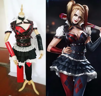 New Batman Arkham Asylum Harley Quinn Cosplay Costume PU Leather Outfit Halloween Adult Costumes for Women Custom Any Size
New Batman Arkham Asylum Harley Quinn Cosplay Costume PU Leather Outfit Halloween Adult Costumes for Women Custom Any Size