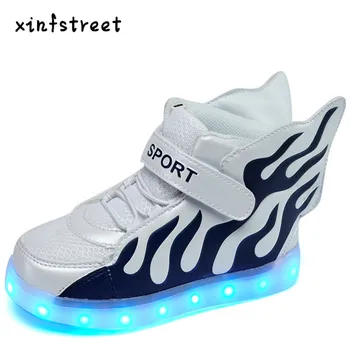 2018 Luminous Sneakers USB Change Unisex Children Shoes With Light up Light Kids LED Wing Glowing Shoes Size 25-37
2018 Luminous Sneakers USB Change Unisex Children Shoes With Light up Light Kids LED Wing Glowing Shoes Size 25-37