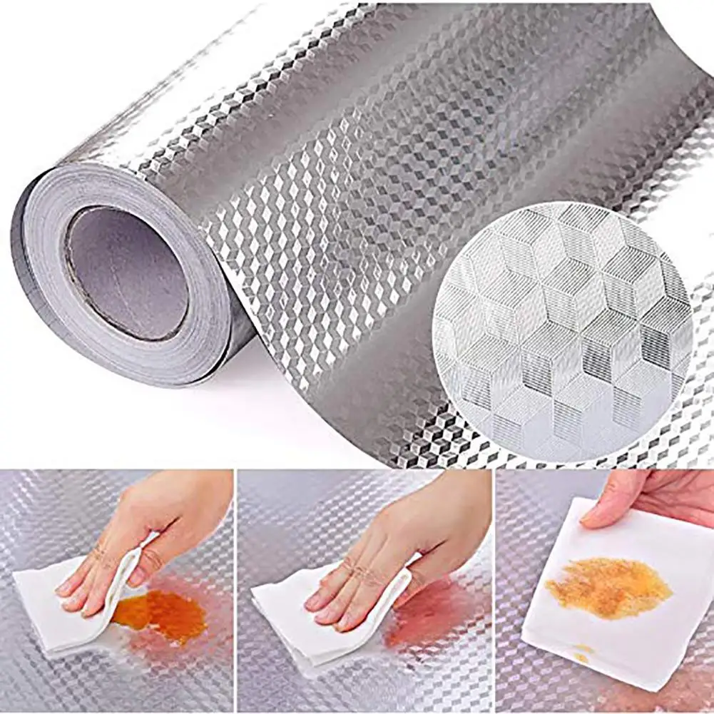 Oil Proof Aluminum Foil Self Adhesive Home Kitchen Wall Sticker Decal home decor High Quality Aluminum Foil Sticker
Oil Proof Aluminum Foil Self Adhesive Home Kitchen Wall Sticker Decal home decor High Quality Aluminum Foil Sticker