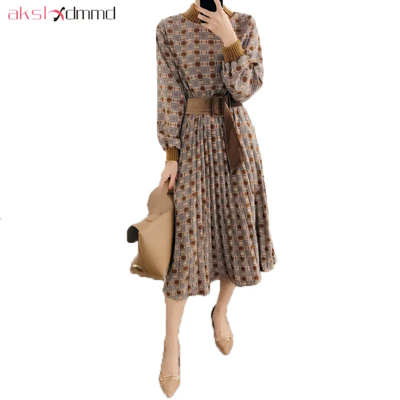 AKSLXDMMD Causal Dress Women 2019 New Spring Fashion Knitted Cuff Printed Plaid Pleated Dress Female Vestidos LH1341
AKSLXDMMD Causal Dress Women 2019 New Spring Fashion Knitted Cuff Printed Plaid Pleated Dress Female Vestidos LH1341