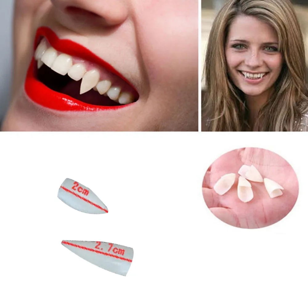 

4pcs Halloween Tooth Supplies Horrific Fun Clown Dress Vampire Teeth Halloween Party Dentures Props Vampire Zombie Devil Fangs