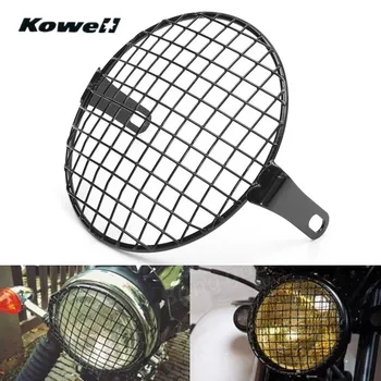 KOWELL 16cm 6.4" Retro Black Grill Motorcycle Headlight Cover Lamp Hoods Moto Bike Light Protector Grill Cover Capa Guard Case
KOWELL 16cm 6.4" Retro Black Grill Motorcycle Headlight Cover Lamp Hoods Moto Bike Light Protector Grill Cover Capa Guard Case