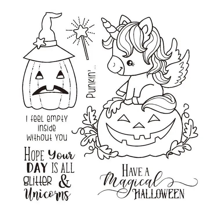 Unicorn Fox Halloween Pumpkin Clear Stamp and Cutting Dies for DIY Scrapbooking/Card Making/Kids Fun Decoration A039 A036
Unicorn Fox Halloween Pumpkin Clear Stamp and Cutting Dies for DIY Scrapbooking/Card Making/Kids Fun Decoration A039 A036
