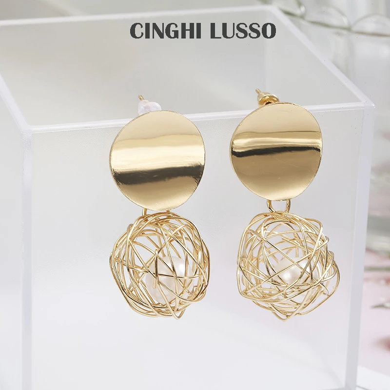 CINGHI LUSSO Fashion Statement Earrings 2018 Ball Geometric Earrings Women Round Hanging Dangle Pearl Drop Earings Brand Jewelry
CINGHI LUSSO Fashion Statement Earrings 2018 Ball Geometric Earrings Women Round Hanging Dangle Pearl Drop Earings Brand Jewelry