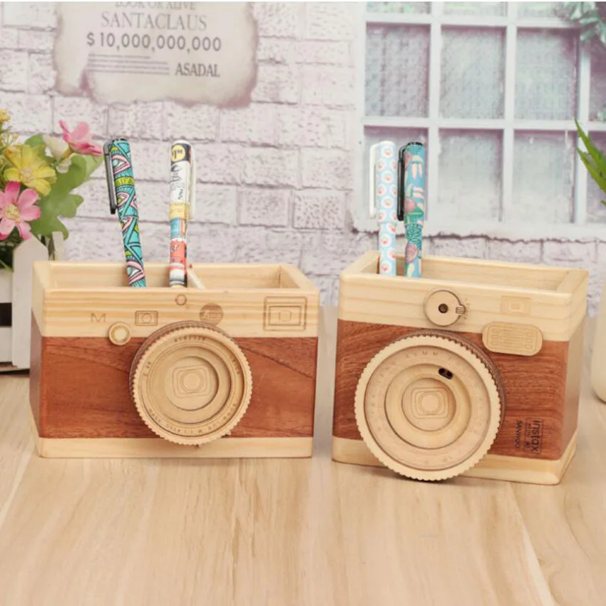Vintage Camera Shape Wooden Pencil Holders for Desk Accessories Pencil Organizer Pen Holder Stationery Container Office Supplies
Vintage Camera Shape Wooden Pencil Holders for Desk Accessories Pencil Organizer Pen Holder Stationery Container Office Supplies