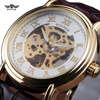 Winner Roman Dial Skeleton Watch Hollow Fashion Mechanical Automatic Wristwatch Men Luxury Business Leather Strap Wrist Watch
Winner Roman Dial Skeleton Watch Hollow Fashion Mechanical Automatic Wristwatch Men Luxury Business Leather Strap Wrist Watch