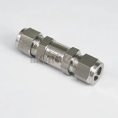 Fit 1/2" OD Tube 304 Stainless Steel One Way Check Valve Non-return in Line Compression Valve
Fit 1/2" OD Tube 304 Stainless Steel One Way Check Valve Non-return in Line Compression Valve