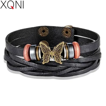XQNI New Classic Butterfly Accessories Elegant Small Adorn Article Black/Brown/Orange Color Leather Bracelet For Men Jewelry
XQNI New Classic Butterfly Accessories Elegant Small Adorn Article Black/Brown/Orange Color Leather Bracelet For Men Jewelry