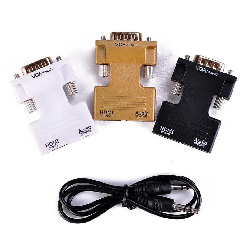 HDMI-compatible to VGA Adapter with Audio Port Female Video Converter 3.5mm Cable for PS4 Laptop PC TV Box Monitor Projector
HDMI-compatible to VGA Adapter with Audio Port Female Video Converter 3.5mm Cable for PS4 Laptop PC TV Box Monitor Projector