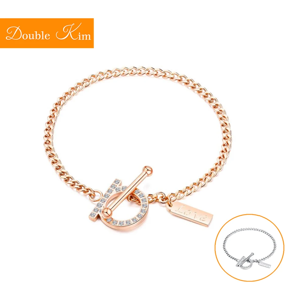 OT Clasp Zircon Bracelet Rose Gold Silver Color Fashion Titanium Steel Material Fine Trendy Women Jewelry Bracelets Gift
OT Clasp Zircon Bracelet Rose Gold Silver Color Fashion Titanium Steel Material Fine Trendy Women Jewelry Bracelets Gift