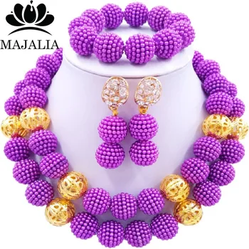 Majalia Fashion Purple Lady Nigerian Wedding African Jewelry Set Plastic Beads Bride Jewelry Sets Free Shipping 2QW045
Majalia Fashion Purple Lady Nigerian Wedding African Jewelry Set Plastic Beads Bride Jewelry Sets Free Shipping 2QW045